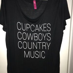 Cupcakes Cowboys and Country Music  t shirt